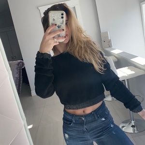 black Leatherlike Crop